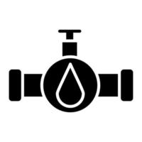 icône de glyphe de tuyau de l'industrie vecteur