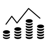 icône de la ligne de l'économie en hausse vecteur