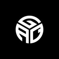 création de logo de lettre gaq sur fond noir. concept de logo de lettre initiales créatives gaq. conception de lettre gaq. vecteur