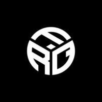 création de logo de lettre frq sur fond noir. concept de logo de lettre initiales créatives frq. conception de lettre frq. vecteur