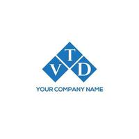 création de logo de lettre vtd sur fond blanc. concept de logo de lettre initiales créatives vtd. conception de lettre vtd. vecteur