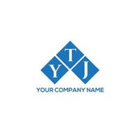 création de logo de lettre ytj sur fond blanc. concept de logo de lettre initiales créatives ytj. conception de lettre ytj. vecteur