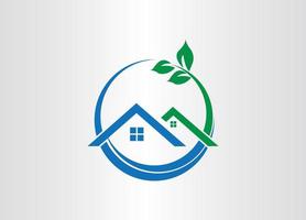 logo immobilier, logo constructeur, illustration vectorielle de modèle de conception de logo de construction de toit