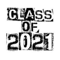 vecteur de la classe senior de 2021, conception de t-shirt