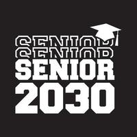 vecteur de classe senior de 2030, conception de t-shirt