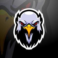 création de logo esport mascotte tête d'aigle vecteur