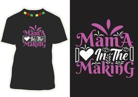 conception de t-shirt maman en devenir vecteur