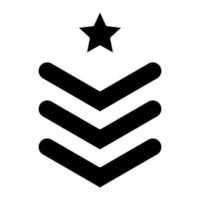 icône de glyphe de chevron de l'armée vecteur