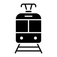 icône de la ligne de tramway vecteur
