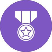 icône de glyphe de médaille de l'armée vecteur