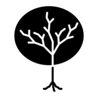 icône de glyphe de tronc d'arbre vecteur