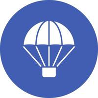 icône de glyphe de parachute de l'armée vecteur