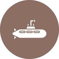icône de glyphe de sous-marin de l'armée vecteur