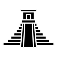 icône de glyphe de chichen itza vecteur