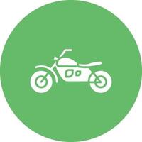 icône de bakground de cercle de glyphe de moto vecteur