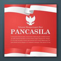 selamat hari pancasila signifie joyeux jour de pancasila post sur les médias sociaux affiche de voeux