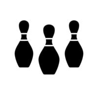 modèle d'icône de bowling vecteur