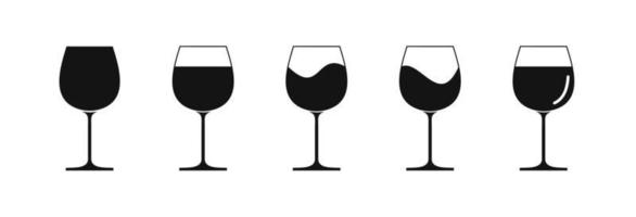 illustration vectorielle de verre à vin silhouette vecteur