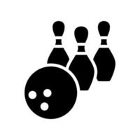 modèle d'icône de bowling vecteur