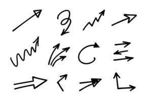 ensemble vectoriel de flèches dessinées à la main, éléments de présentation