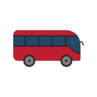 icône de couleur plate de bus vecteur