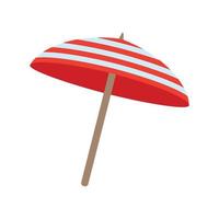 icône de couleur plate parasol vecteur