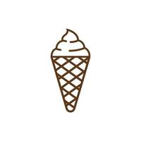 vecteur de modèle de conception d'icône de logo de crème glacée