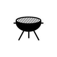 vecteur de modèle de conception d'icône de gril de barbecue
