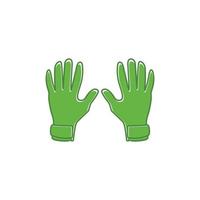 vecteur de modèle de conception d'icône de logo de gants