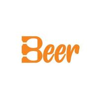 vecteur de modèle de conception d'icône de logo de bière