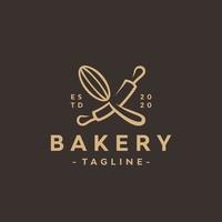 modèle de conception de logo de boulangerie. vecteur