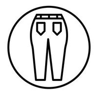 icône d'illustration de pantalon vecteur