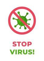 illustration vectorielle d'une icône d'arrêt du virus. élément représentant le coronavirus. vecteur