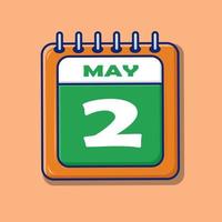 dates sur un calendrier en couleur, pour commémorer une journée spéciale vecteur