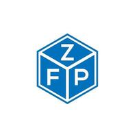 création de logo de lettre zfp sur fond blanc. concept de logo de lettre initiales créatives zfp. conception de lettre zfp. vecteur