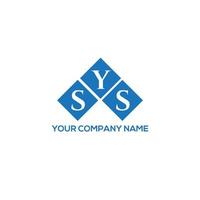 création de logo de lettre sys sur fond blanc. concept de logo de lettre initiales créatives sys. conception de lettre sys. vecteur