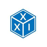 création de logo de lettre xxi sur fond blanc. xxi concept de logo de lettre initiales créatives. conception de lettre xxi. vecteur