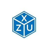création de logo de lettre xzu sur fond blanc. concept de logo de lettre initiales créatives xzu. conception de lettre xzu. vecteur