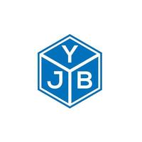 création de logo de lettre yjb sur fond blanc. concept de logo de lettre initiales créatives yjb. conception de lettre yjb. vecteur