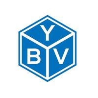 création de logo de lettre ybv sur fond blanc. concept de logo de lettre initiales créatives ybv. conception de lettre ybv. vecteur