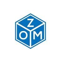 création de logo de lettre zom sur fond blanc. concept de logo de lettre initiales créatives zom. conception de lettre zom. vecteur