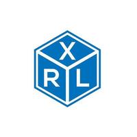 création de logo de lettre xrl sur fond blanc. concept de logo de lettre initiales créatives xrl. conception de lettre xrl. vecteur