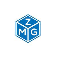 création de logo de lettre zmg sur fond blanc. concept de logo de lettre initiales créatives zmg. conception de lettre zmg. vecteur