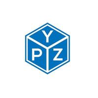 création de logo de lettre ypz sur fond blanc. concept de logo de lettre initiales créatives ypz. conception de lettre ypz. vecteur