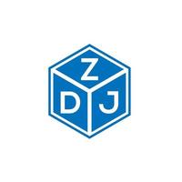 création de logo de lettre zdj sur fond blanc. concept de logo de lettre initiales créatives zdj. conception de lettre zdj. vecteur