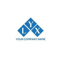 création de logo de lettre lyx sur fond blanc. concept de logo de lettre initiales créatives lyx. conception de lettre lyx. vecteur