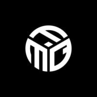 création de logo de lettre fmq sur fond noir. concept de logo de lettre initiales créatives fmq. conception de lettre fmq. vecteur