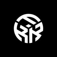 création de logo de lettre fkk sur fond noir. concept de logo de lettre initiales créatives fkk. conception de lettre fkk. vecteur