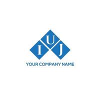 création de logo de lettre iuj sur fond blanc. concept de logo de lettre initiales créatives iuj. conception de lettre iuj. vecteur