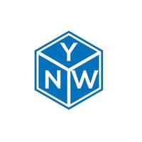 création de logo de lettre ynw sur fond blanc. concept de logo de lettre initiales créatives ynw. conception de lettre ynw. vecteur